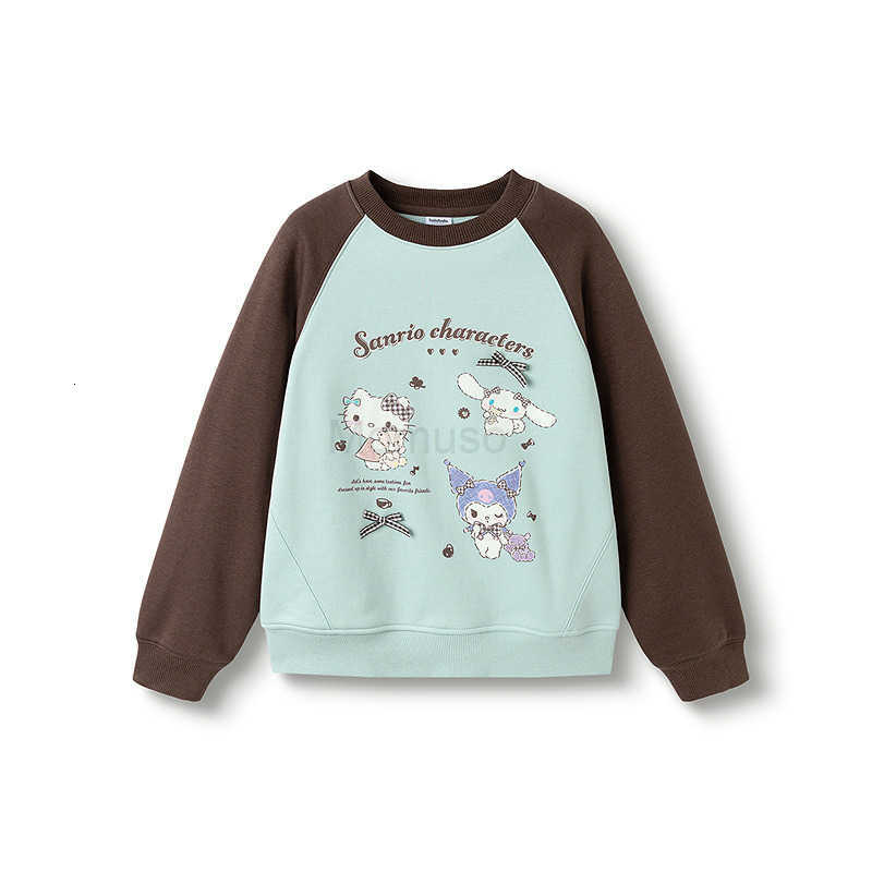Sanrio Kuromi IPBalabala Childrens Clothing Girls Sweatshirt Kids 2025 New Winter Big Kids Fleece Top H251121