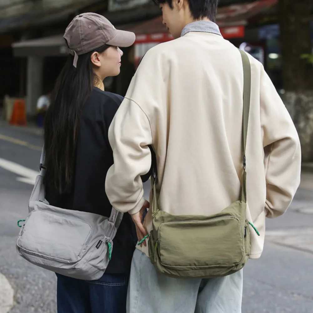 Leisure Fashion Crossbody Bag Casual Fitness Sport Shoulder Bag Solid Color Large Capacity Nylon Bag UnisexT251121