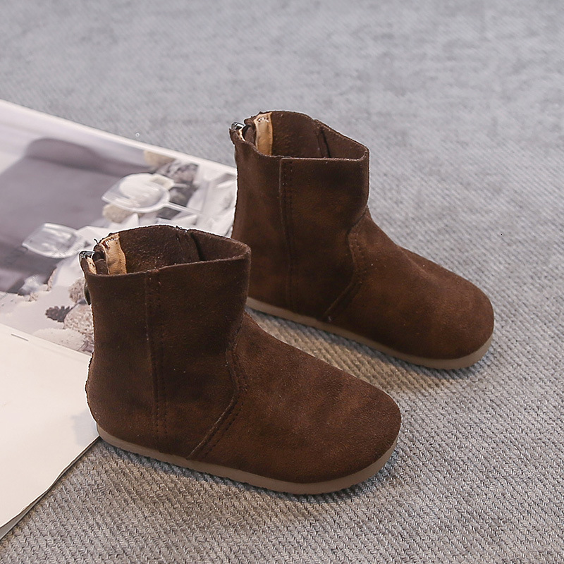 New designer shoes Children s Fashion Versatile British Style Boots Autumn Winter New Girls Short Boots Korean Style Girls Single Leather Boots