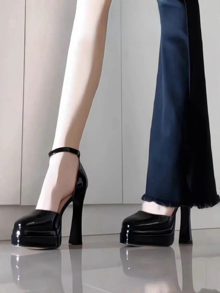 Fashion Womens Super High Heel Wedding Mary Jane Chunky Heels Waterproof Platform Sexy n Shoes for Women 251121