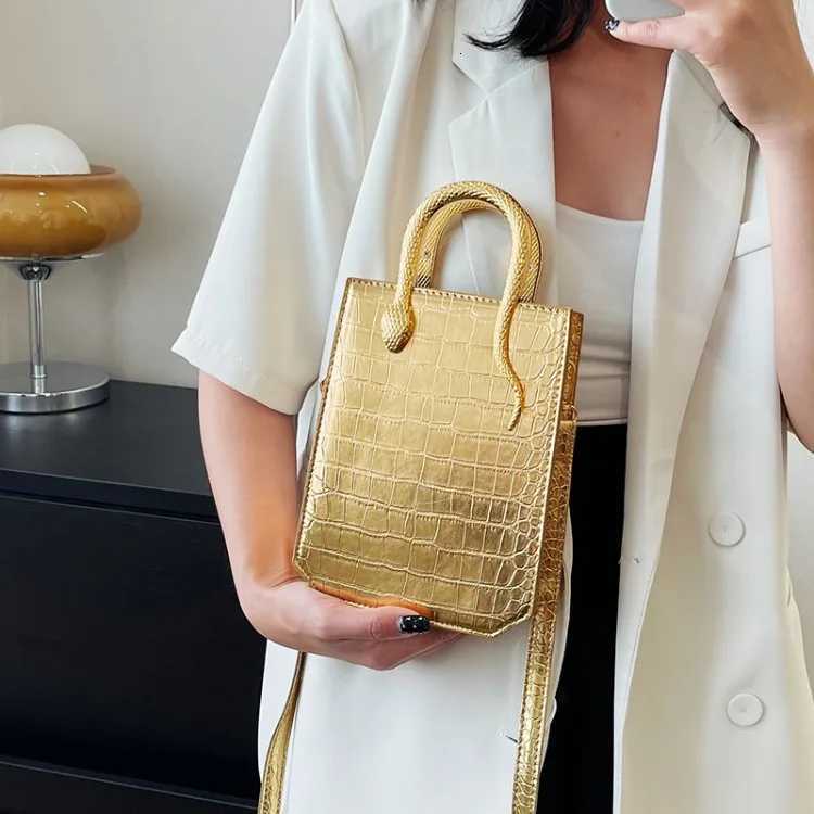 Wens New Ste Pattern Distinctive Handbag High Quality Single Shoder Crossbody Bucket Bag Bright ning Small Square Bag Y251121