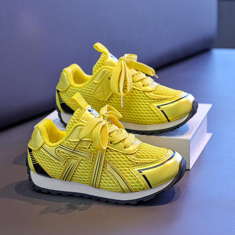Luminous shoes with dual mesh eyes, breathable sports, soft sole, fashionable and trendy shoes, fashionable dad shoes, casual children's shoes
