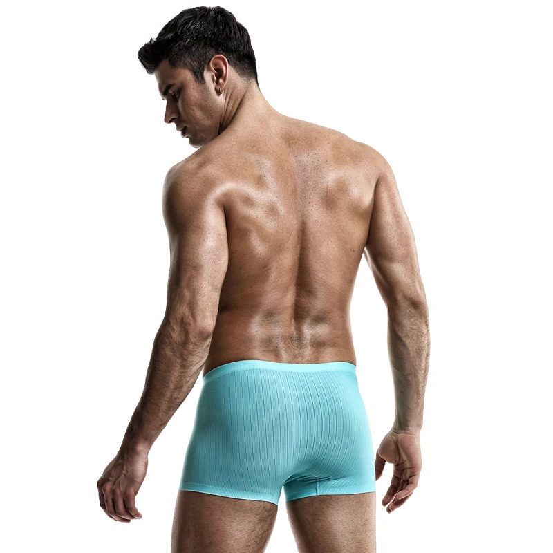 5 packs of mens underwear boxing seamless ice silk shorts fashionable and sexy breathable pants thin 250417