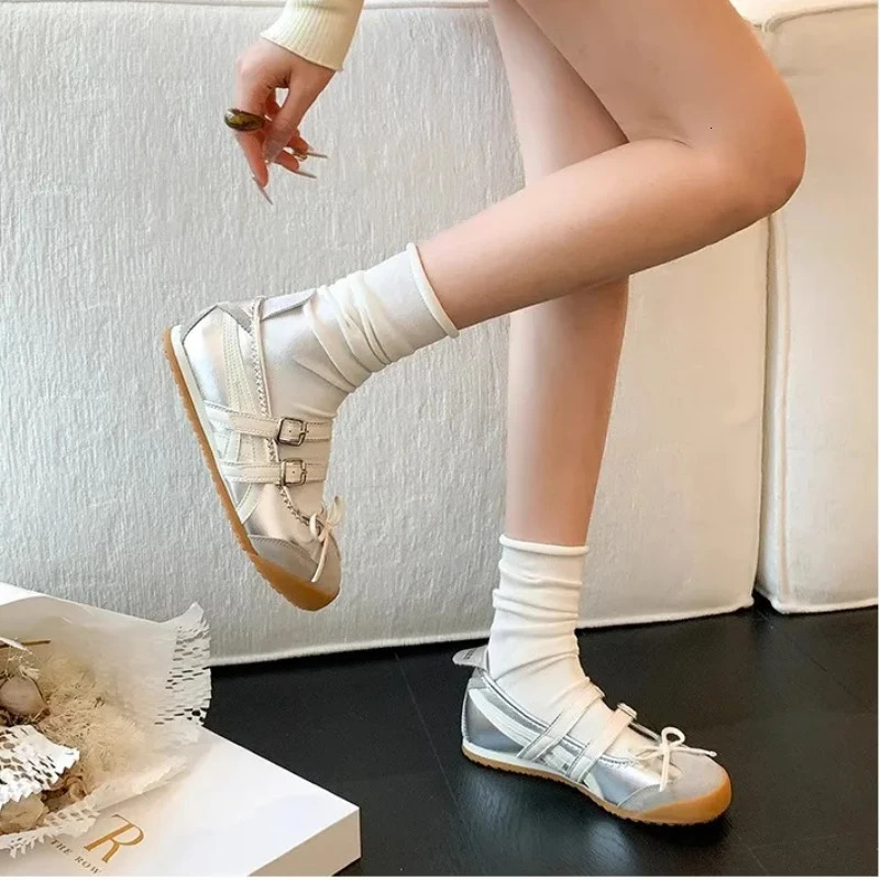 Women Flats Bow Ballet Dance Mary Jane Shoes Summer Autumn Girls Sandals Fashion Dress ner Casual Shallow Footwear 251121