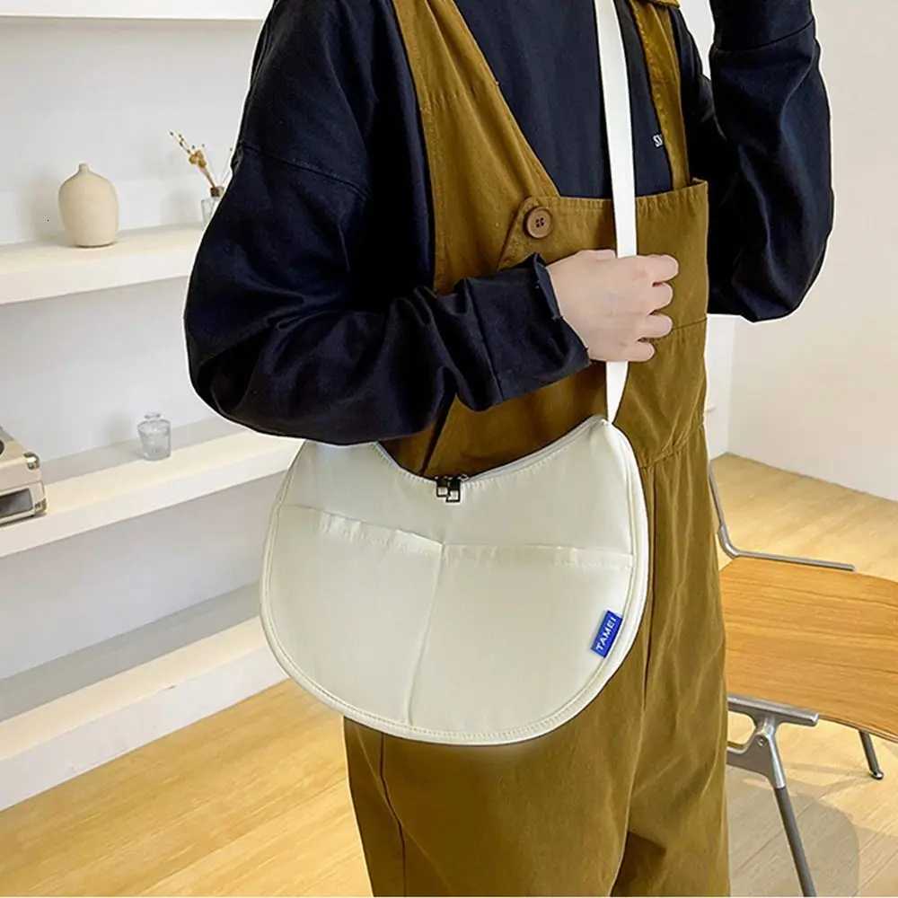 Fashion Solid Color Shoulder Bags Canvas Handbags Women Large Capacity Underarm Messenger Crossbody BagT251121