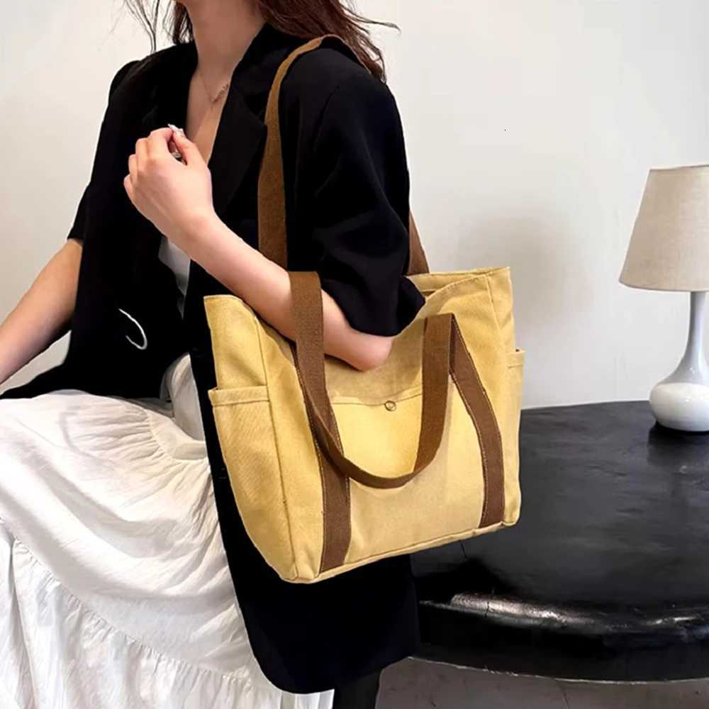 Bambi Tote Bag Large Canvas Handbag Work Commuter Carrying Bag College Style Student Outfit Book Shoulder Bag Shopping BagT251121
