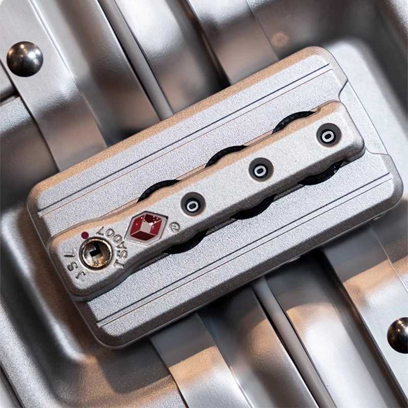 100 Aluminum Magnesium Alloy Suitcase 37 Large Capacity Luggage Metal Password Trolley Case 28/32/40 inch Aluminum Suitcase K251120