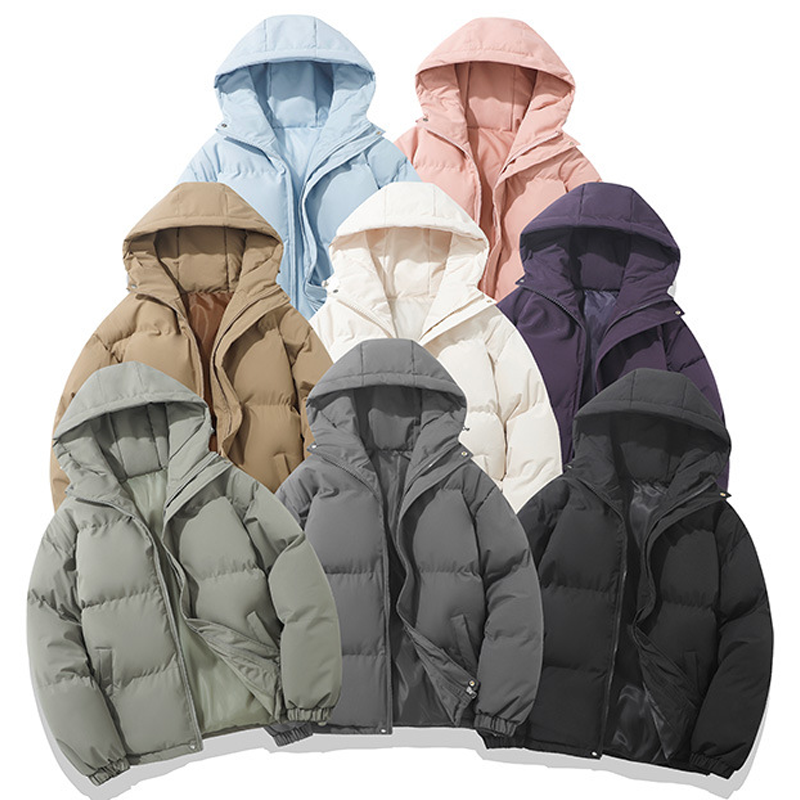 Designer Men's Down Cotton Jacket Of The Season Winter Loose Hooded Thickened Warm Casual Coat Couple Bread Style Clothes M-4XL