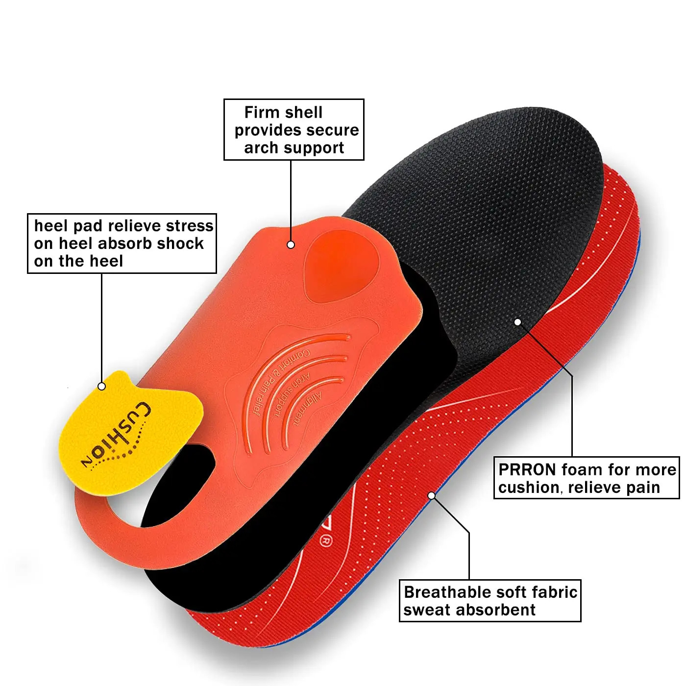 iFitna Plantar Fasciitis Orthopedic Sport Insole High Arch Support Men Women Sole Flat Feet Pain Relief Ortic Shoe Insert 251121