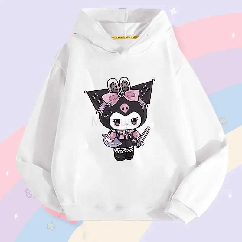 Sanrio SanrioCuteClow Print Beige Sweatshirt for Boys and Girls - Comfortable and Warm Autumn/Winter - Available in Boy and Girl Styles H251121