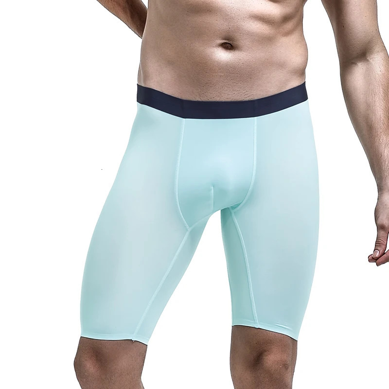 5 packs of mens sports underwear summer silk quick drying pants antiwear legs and loose boxing shorts 250417