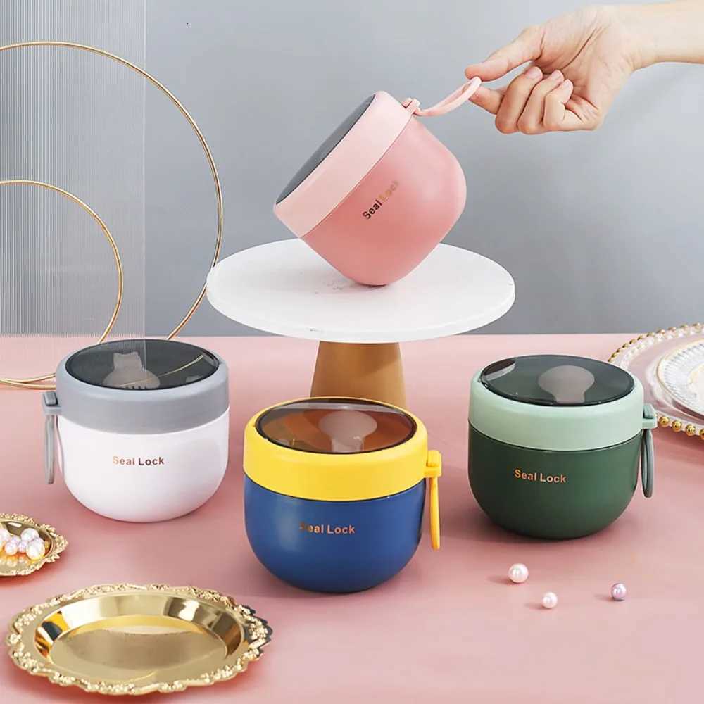 600ml Thermal Lunch Box Mini Portable Leak Proof Food Container Stainless Steel Vaccum Soup Cup Insulated Breakfast Cup SpoonM251121