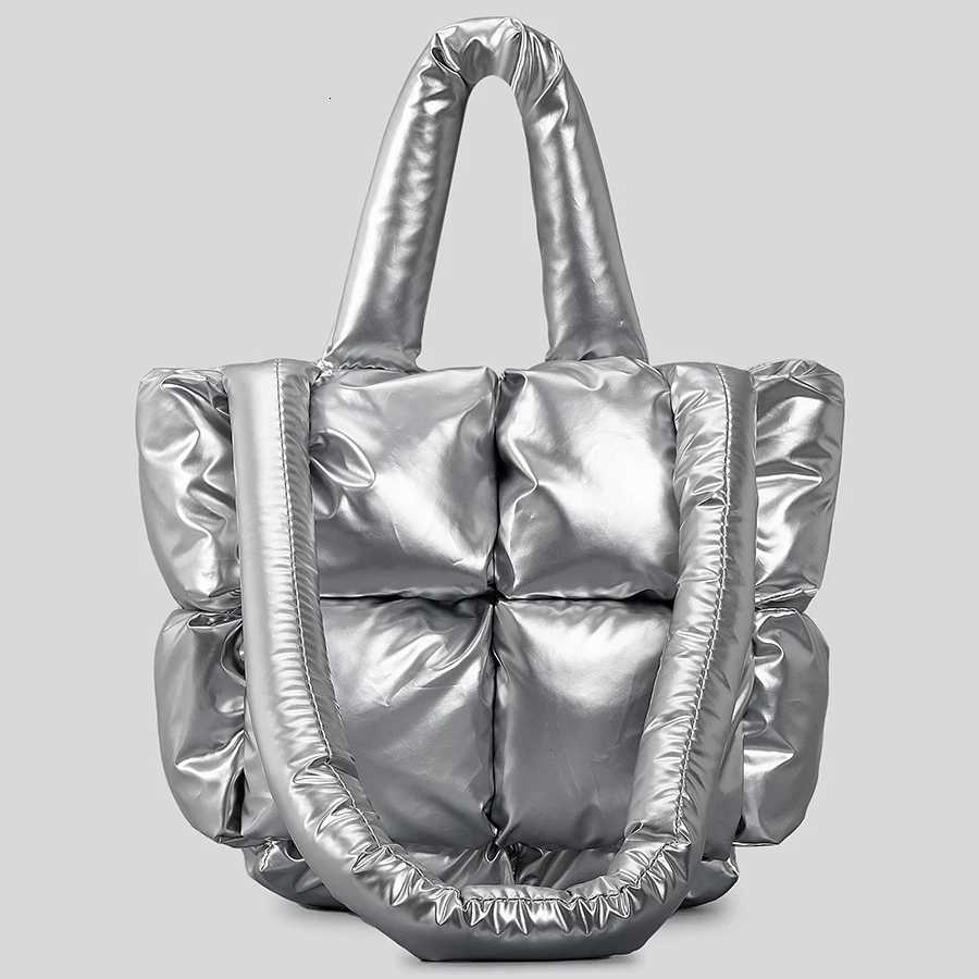 Fi Square Puffer Bag Nyl Padded Wen Handbags Small Tote Quilted Shoder Bags Small Tote Fi Fem Purses 2023 Y251121