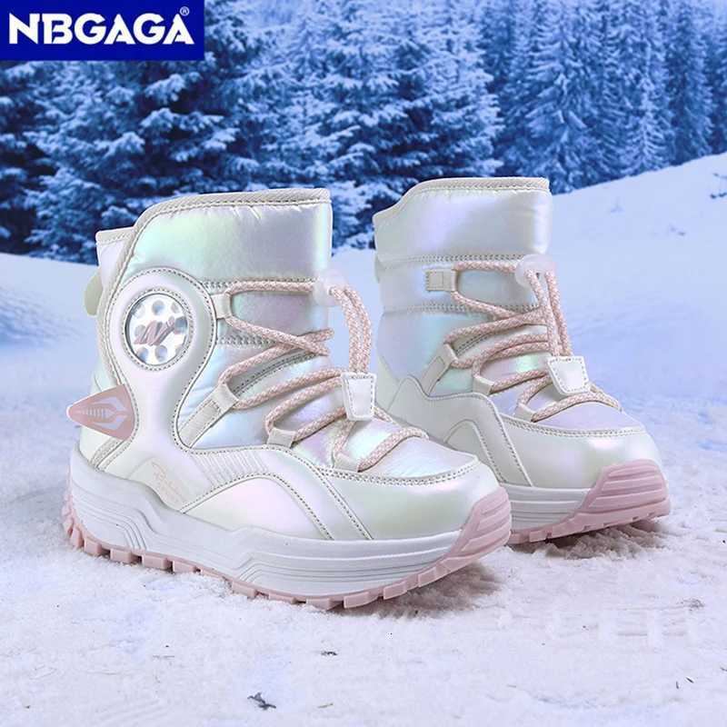 Fashion Winter Children Shoes Plush Waterproof Fabric Non-Slip Girl Snow Boots Warm Outdoor Kids Boys Cotton Walking SneakersW251121