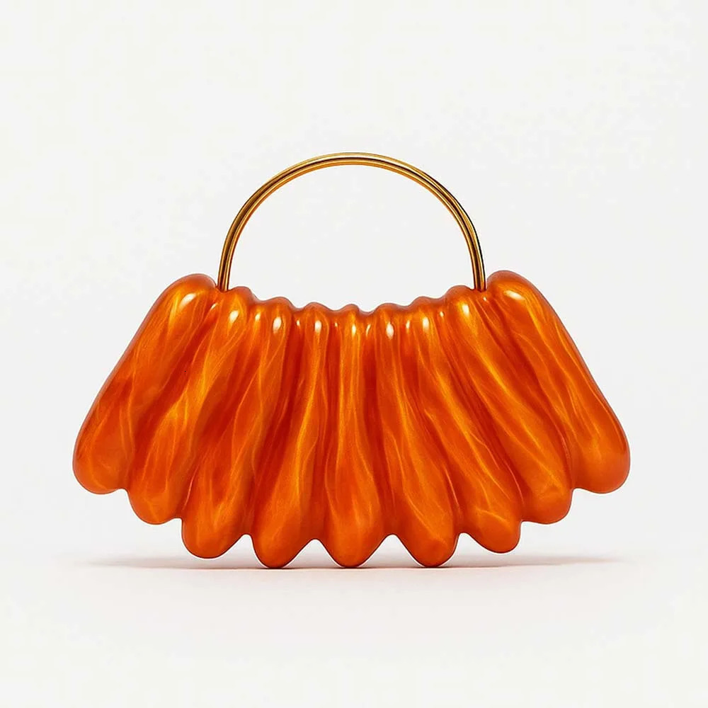 womens shoulder oblique span bag styling wavy acrylic dinner clutch 251121