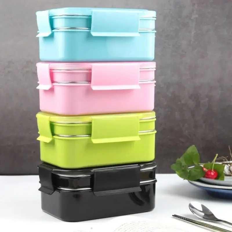 Childrens Lunch Box Stainless Steel 304 Insulation Double-layer Lunch Box Student Multi-layer Creative Split RectangularM251121