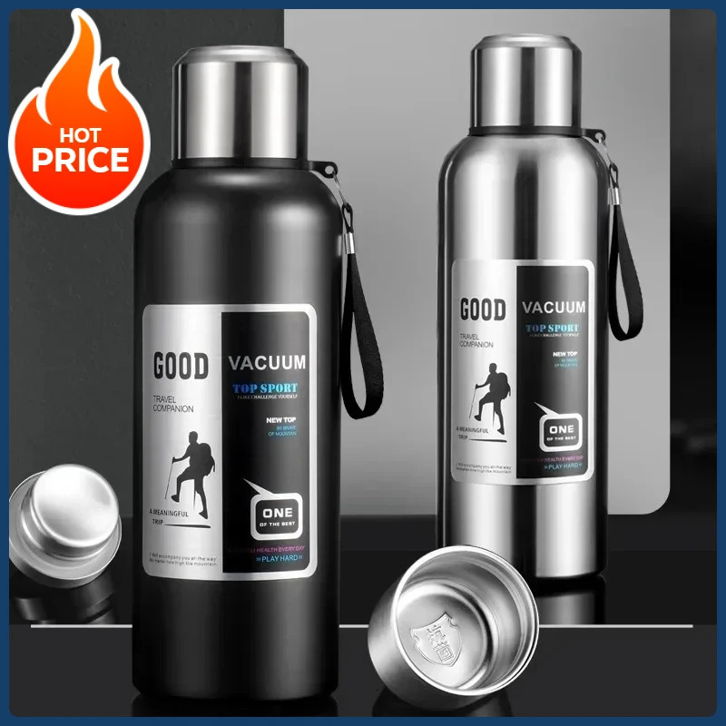 Large Capacity Cold Thermal Thermos Tumbler Stainless Steel Insulated Tea Coffee Water Bottle Insulation Flask Pot Travel Mug 251114 W260226