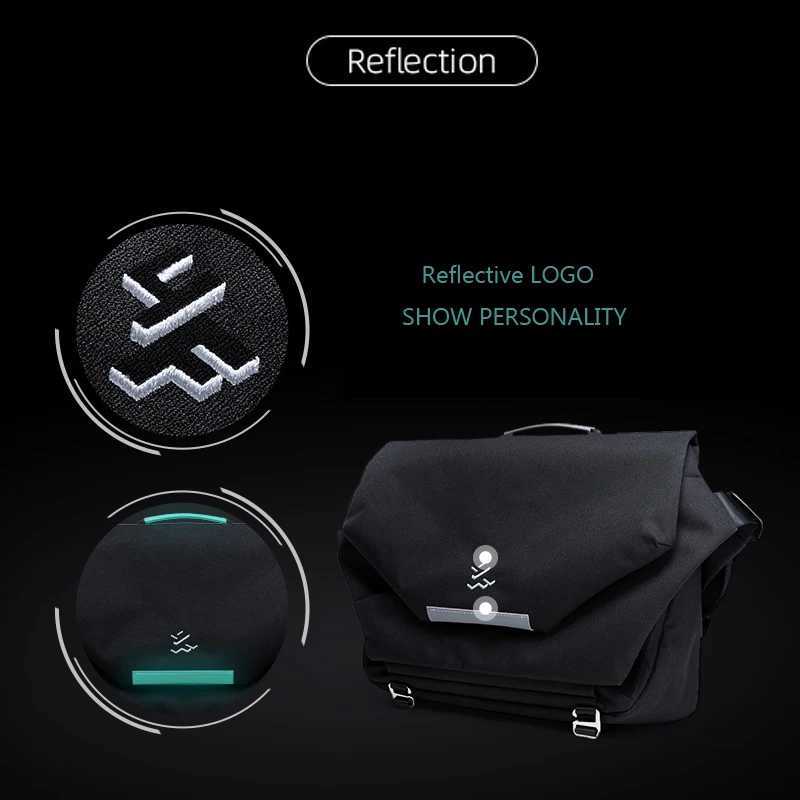 Fashion Messenger Bag for Men Waterproof Nyl Crossbody Bag Fit 14 Inch Laptop College Travel Sling Bag with Reflective Design Y251121