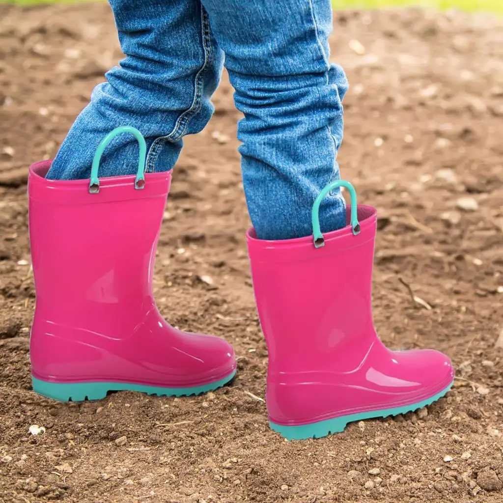 Eyriphy CHIldren Rain Boots Dinosaur Unisex Rain Shoes For Boys And Girls Fashion Toddler Kids Outdoor Waterproof BootsW251121