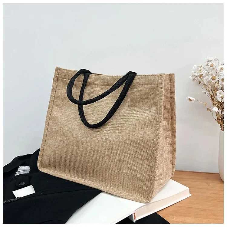 Supernatural Linen Bag Hand-painted Sacks Jute Portable Large Capacity Shopping Bags Laminated Travel OrganizerT251121