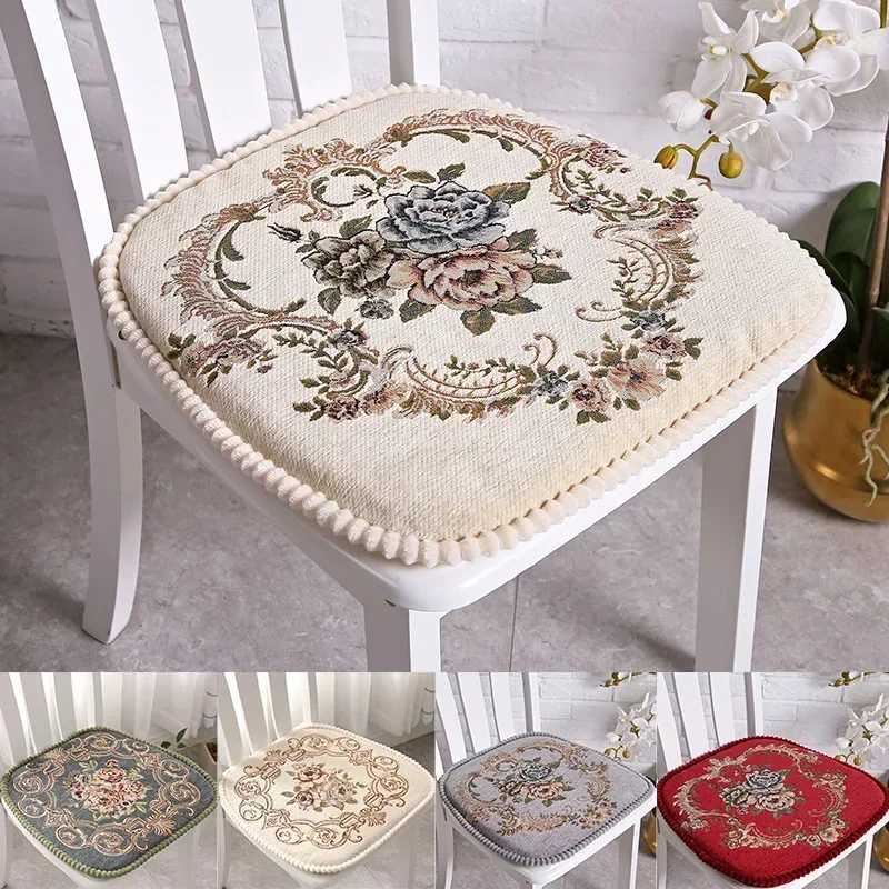 Europe Palace Style Dining Chair Cushion Thickened Seat Pads Mat Removable Washable Stool Chair Cushion Kitchen Home Decoration C251121