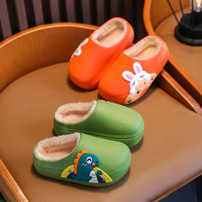Winter Cartoon Childrens Cotton Velvet Shoes Boys and Girls Plush Lining Flat Shoes Parent-Child Shoes Warm Shoes Warm SlippersW251121