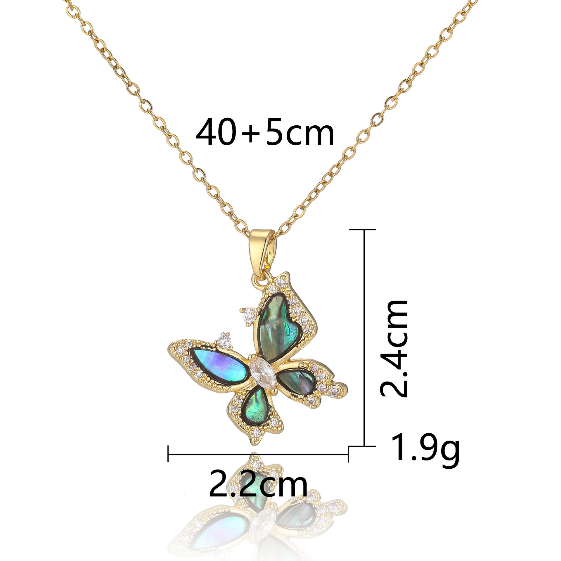 new Shell Butterfly Ocean-style collarbone moissanite chain designer necklace designer necklace for woman diamond chain luxury jewelry women mens neck - view 4
