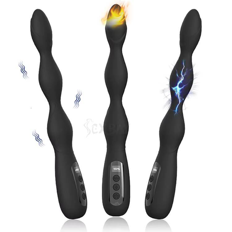 SEXBAY Silicone Massager Stick Vibrator Heating Electric Shock Multi-function Adjustable Female Prostate Vibration Male Massage