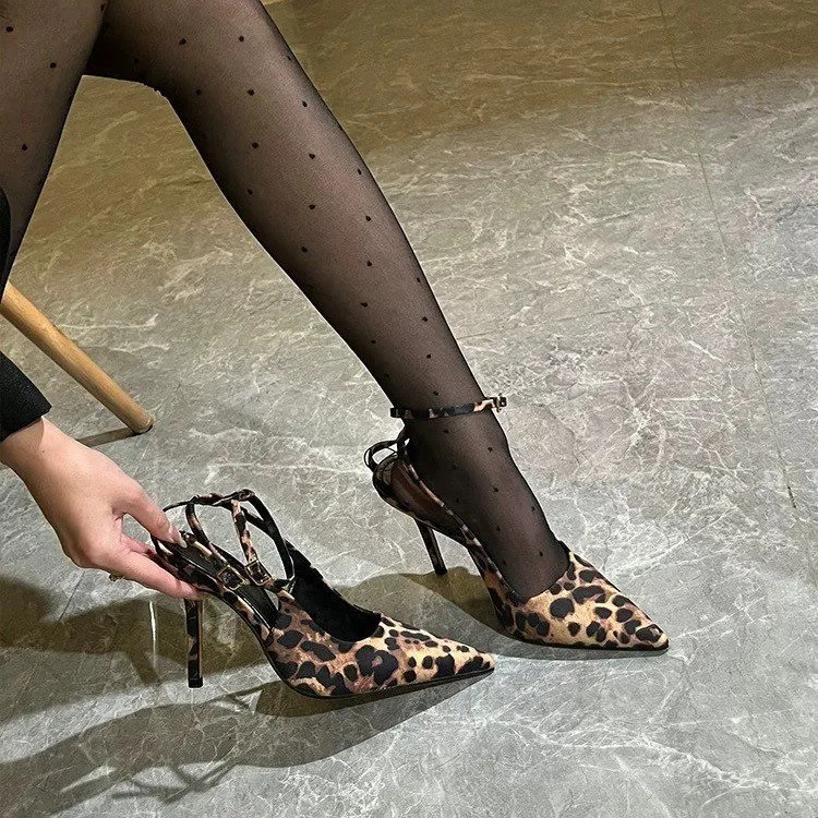 Womens High Heels Casual Slingback Pointed Toe Sandals Feminine Sexy 2025 High Heels Summer Dress Party Sandals Women 251119