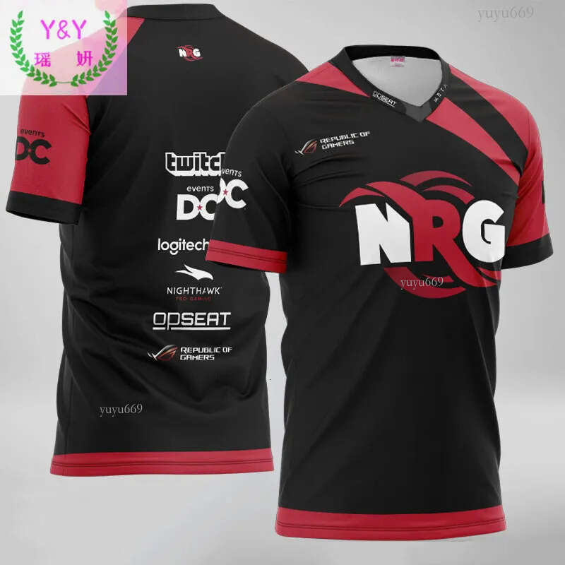 CSGO NRG Esports Jersey Seragam Pemain Kaos Oblong Permainan Penggemar ID Sesuai Pesanan Kaos Oblong Nama Kustom Pria Wanita Gaya Lengan 220613