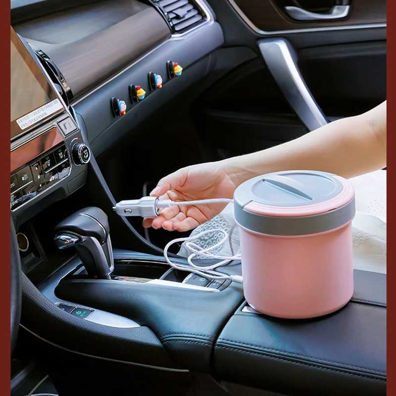 Electric Heated Lunch Box USB 12L Thermal Stainless Steel Bento Box 5V 12V 24V Car School Food Warmer Heating Container HeaterM251121