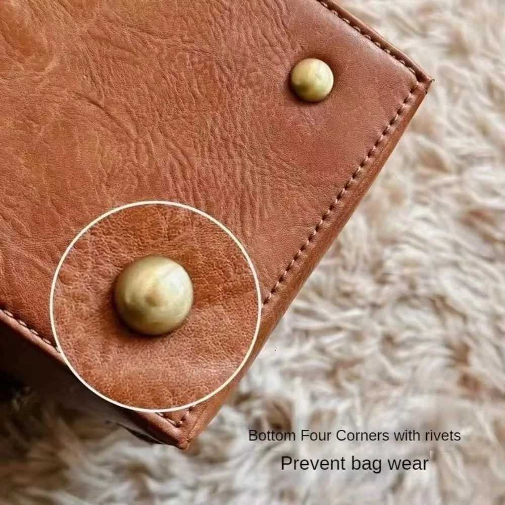 Fashion Large Capacity Crossbody Bag Stationery Storage Multifunctional Shoulder Bag PU Leather Tote Bag WomenT251121