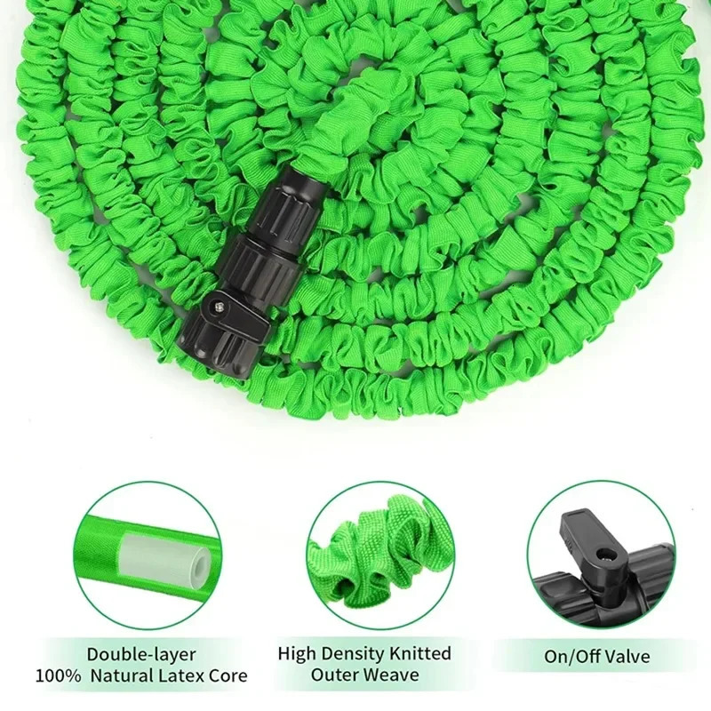 Water gun 7 water spray function household expandable magic hose high-pressure car wash hose garden water hose 250420