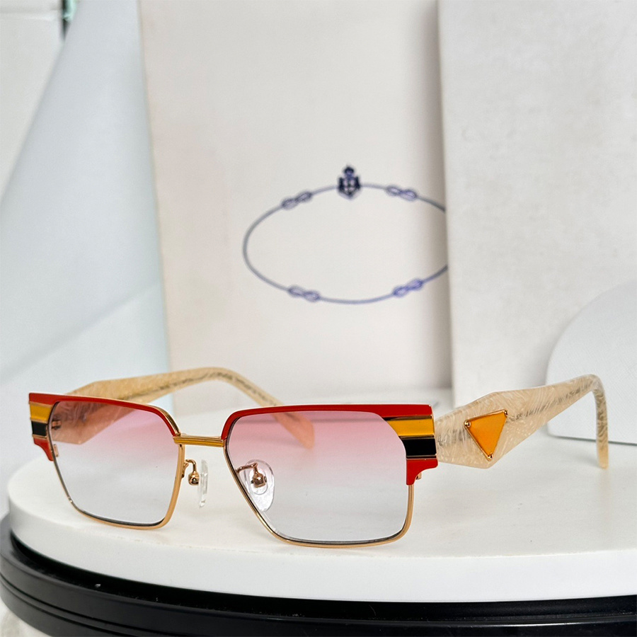 Polygon Frame Sunglass Designer Fashion Polarized Sunglasses Women Men Sun glass Classic Triangle Goggle Adumbral 6 Color Option Eyeglasses