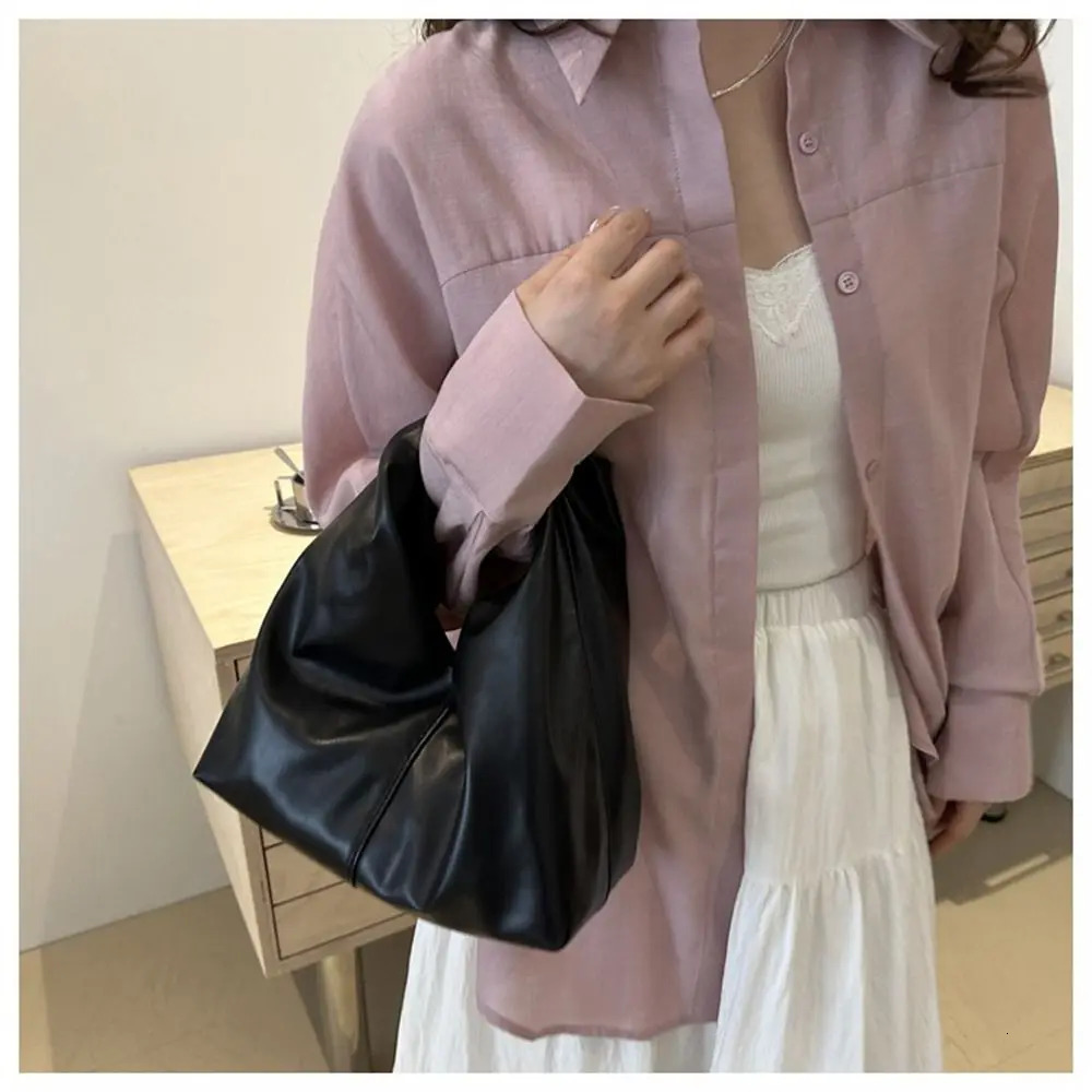 Fashion Soft PU Shoulder Bags Mini Small Handbags Square Pleated Clutch Purse for Women Girls R250421ZYl