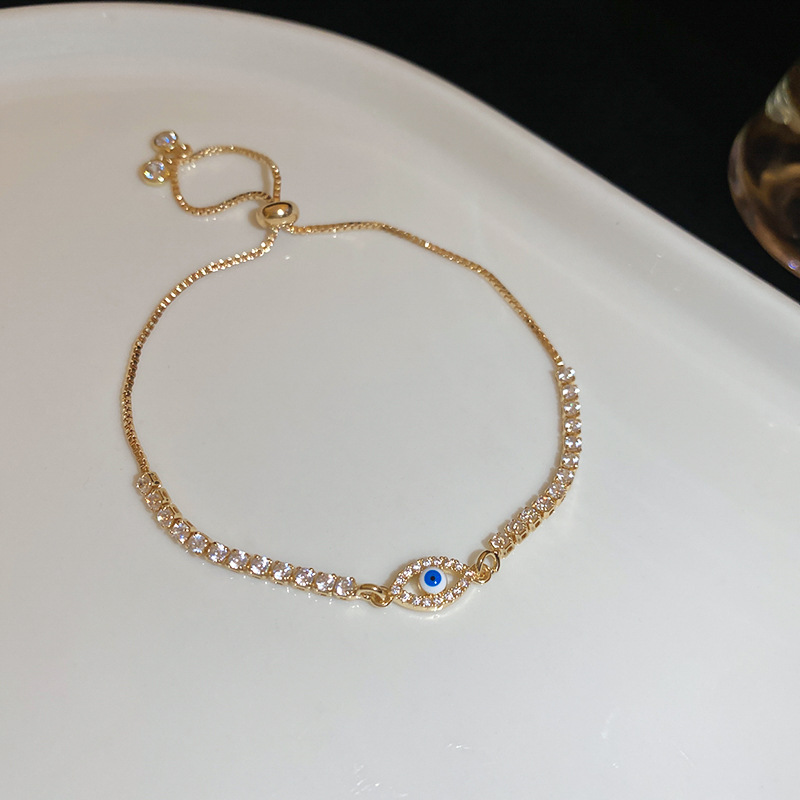 Zircon Super Flash Oval Eye Light Luxury High-end Temperament Bracelet Niche Versatile Design Sense of Hand Jewelry Wholesale - view 6