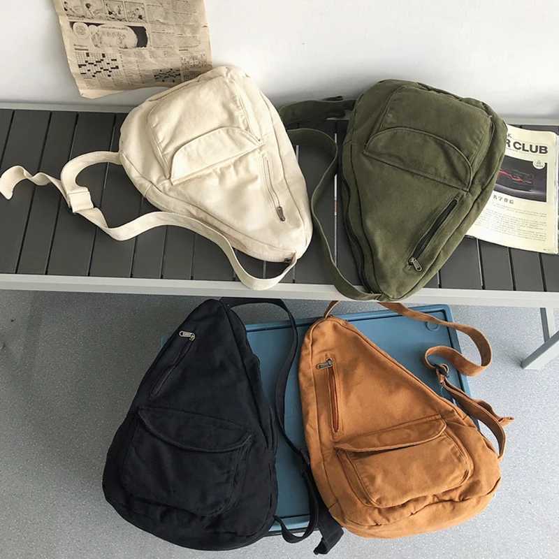 Fashion Unisex Canvas Ch Bag Outdoor Travel Cross Body Shoder Sling Backpack Bags Messenger Bag Crossbody Bag Miti Pocket Y251121