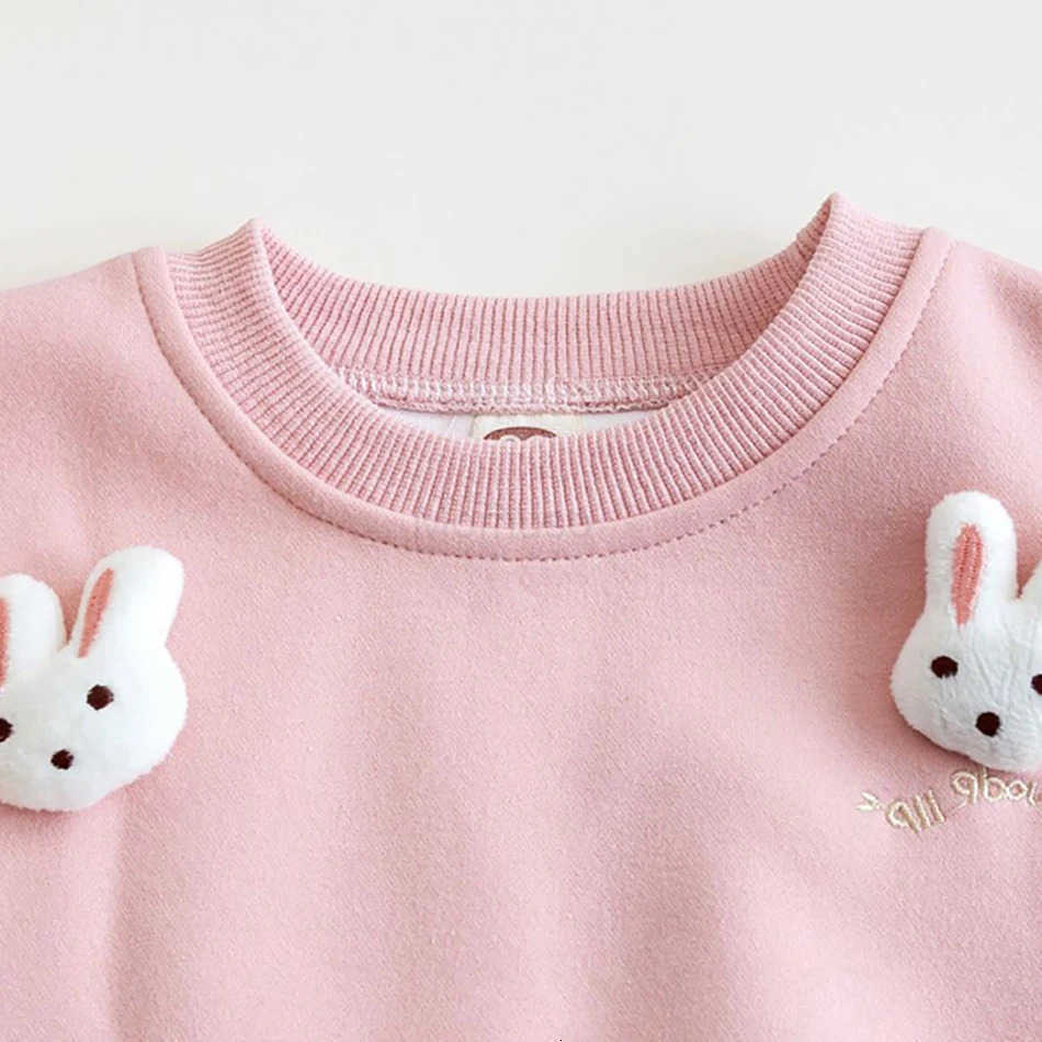 Sanrio Girls Fall Stylish and Cozy 3D Rabbit Sweatshirts Little Girls Autumn Outfits Daily Casual Children Clothing Girls Birthday Gift H251121