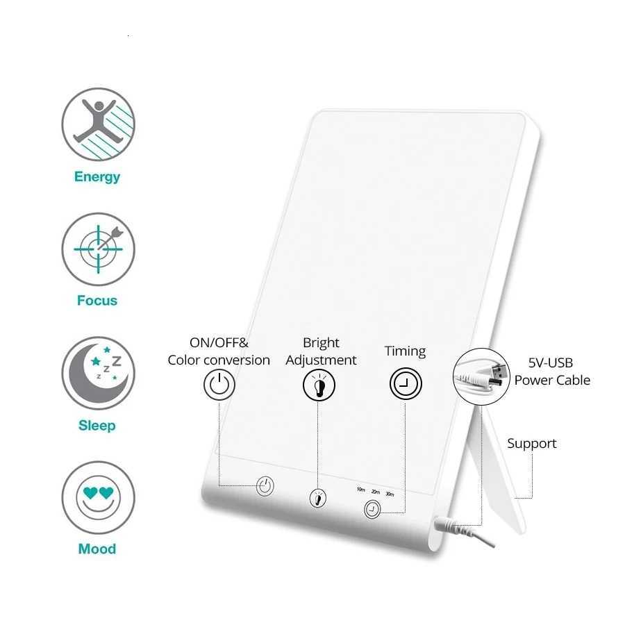 10000 Lux LED SAD Light Daylight Therapy Lamp 3200k Happy Mood Light Touch Dimmable for Winter Anti Depression LED NightLightsW251121 - view 6