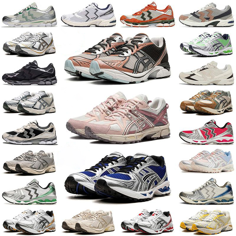 New Gels kahana 8 Nyc Shoes designer Mens Trainers Chaussure metallic sliver triple black pack white navy mens womens trainers Casual Sports Running outdoor Shoes