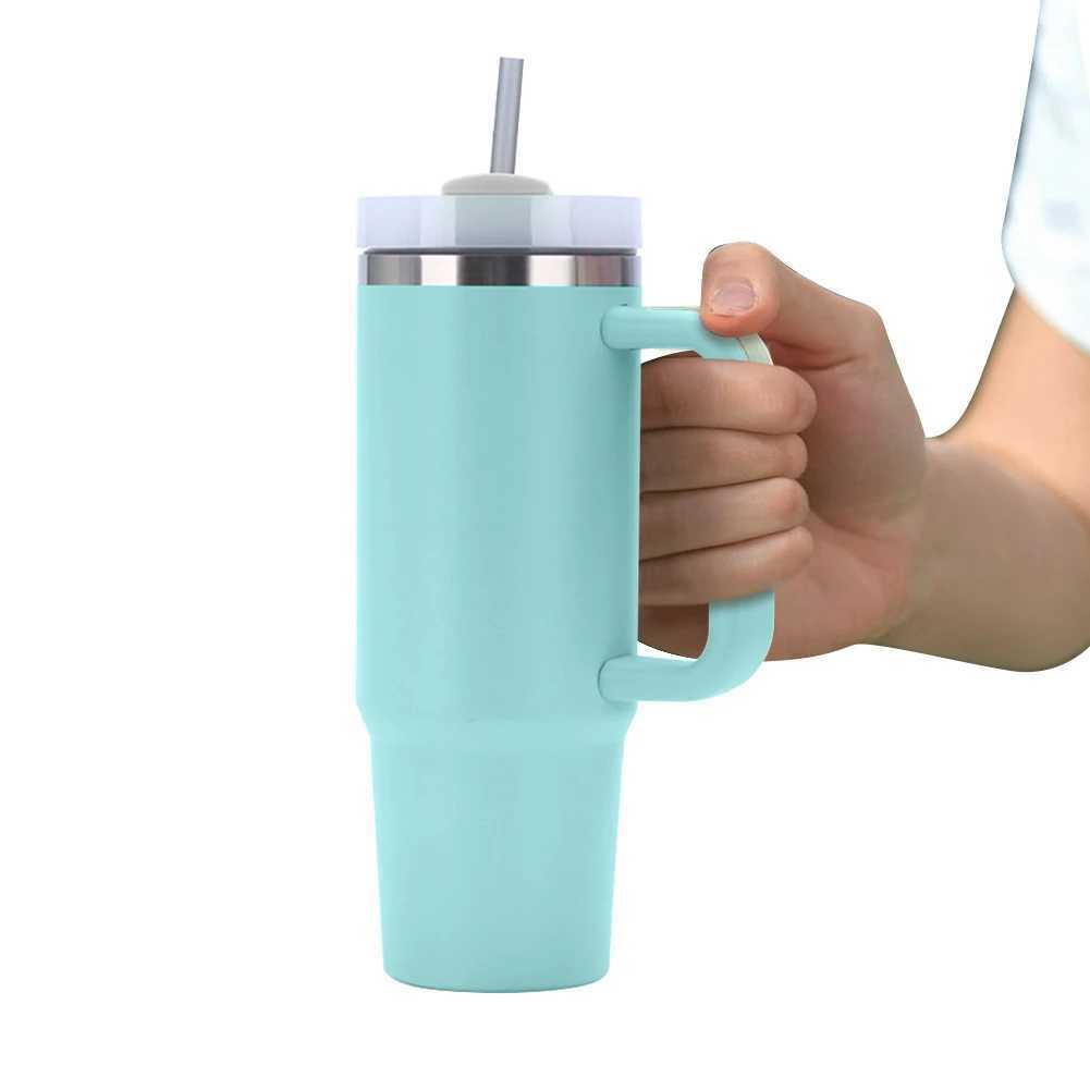 40oz Straw Double-Layer Cup Stainless Steel Travel Flask Vacuum Thermal Insulated Mug for Cold Hot Beverages L251121MI93 W260226