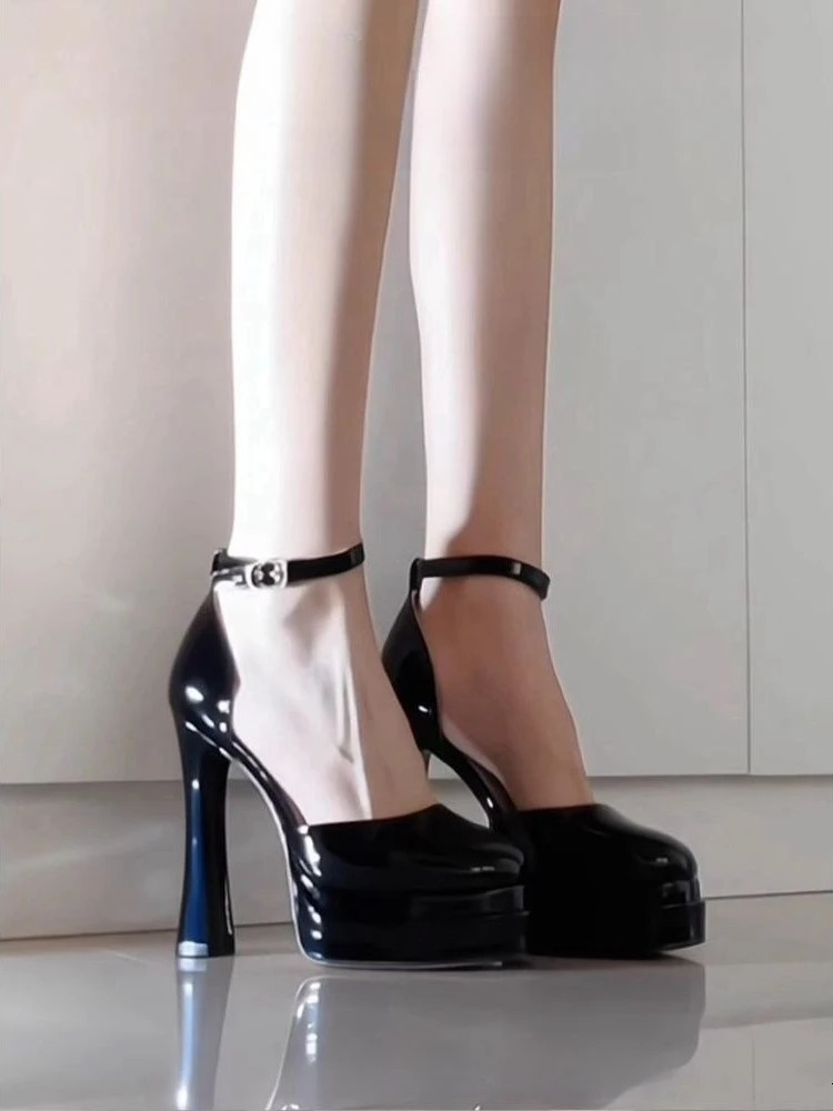 Fashion Womens Super High Heel Wedding Mary Jane Chunky Heels Waterproof Platform Sexy n Shoes for Women 251121