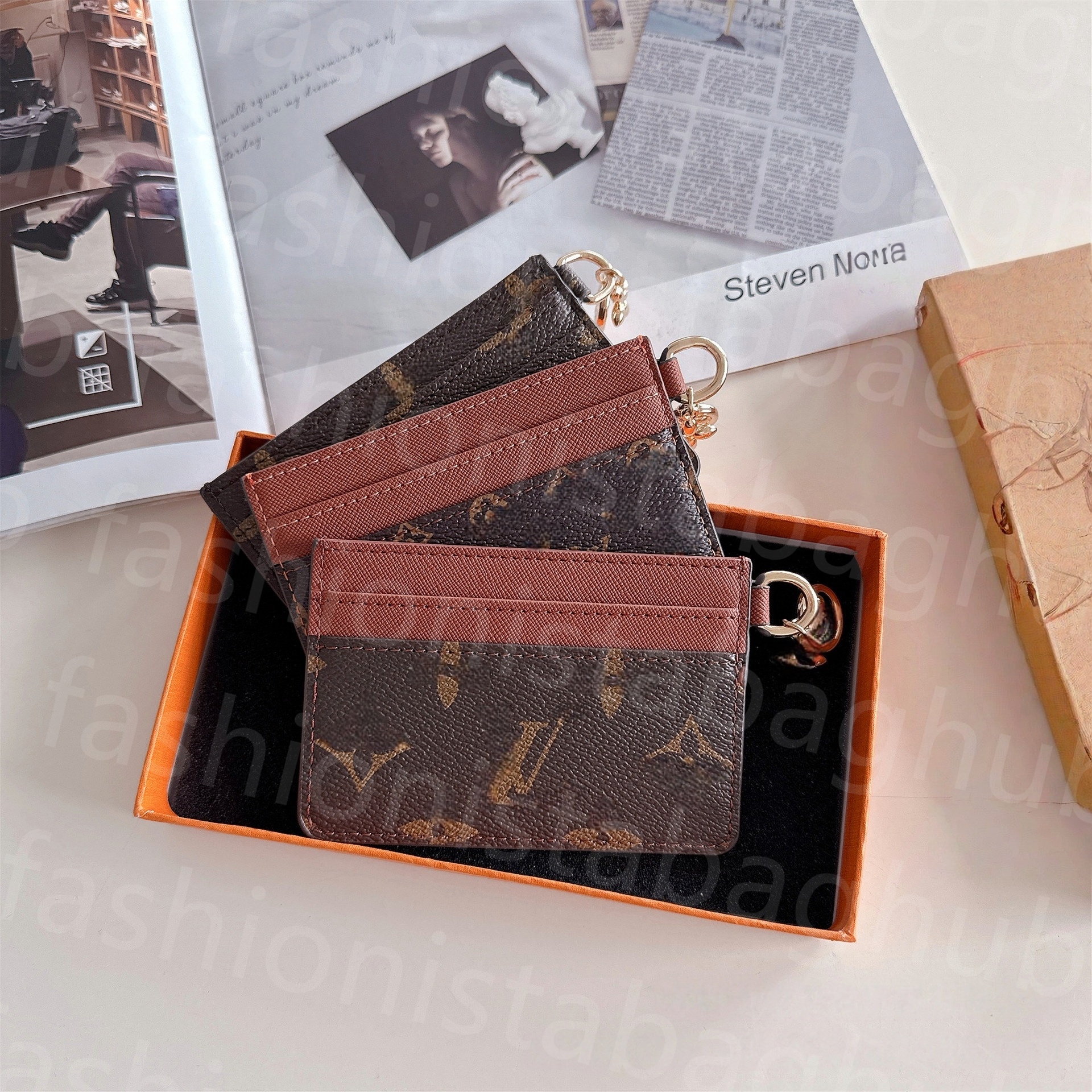 designer purse Card Holder Purse Leather Wallet Money Bags Plaid Cardholder Case For Men Women Mini Card Holders Coin Purse Woman Bags luxury wallet small wallet 01