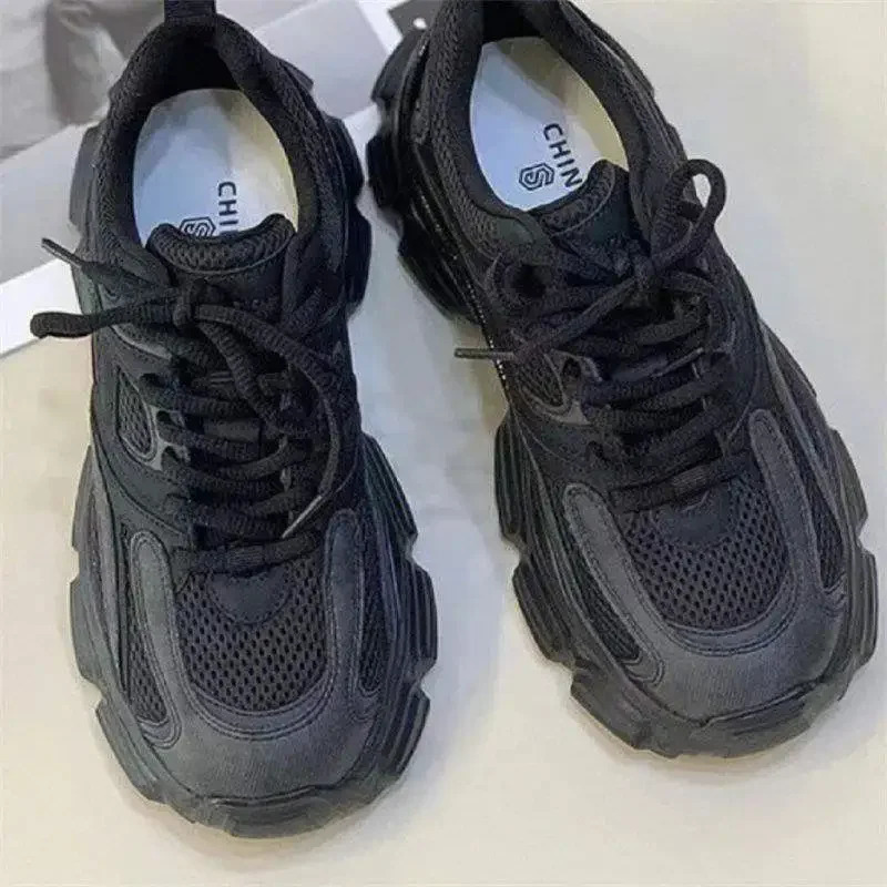 Womens Fleece Lined Dad Sneakers Thick Sole Casual Sports Shoes Autumn Winter Style Versatile Monster Canvas 251121