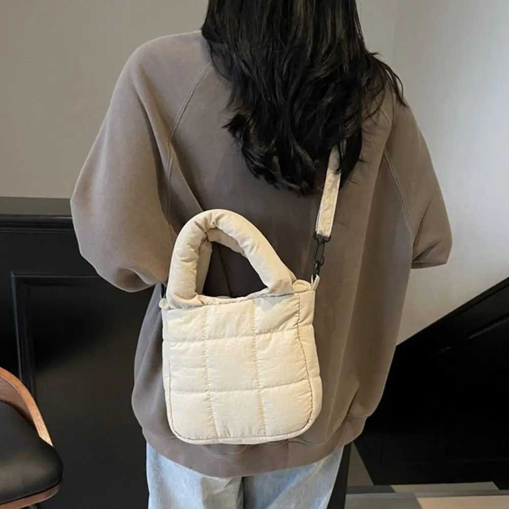 Winter Lightweight Crossbody Bag Thick Cott Shoder Bag with Inner Pocket Pure Nyl Material Top Has A Handle Y251121