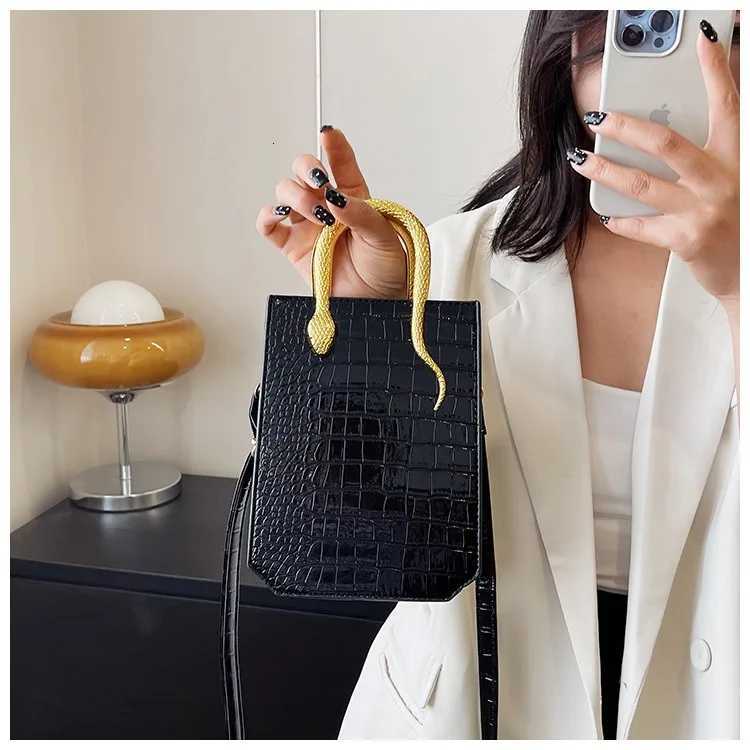 Wens New Ste Pattern Distinctive Handbag High Quality Single Shoder Crossbody Bucket Bag Bright ning Small Square Bag Y251121
