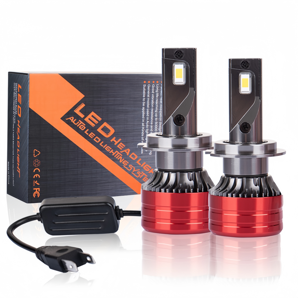 Car LED Headlights Auto Headlamps Bulbs Fog lights Super Bright IP68 Waterproof Original Fit XHP 3570 Chip 6000K 8000K High/Low Beam Plug and Play Fit