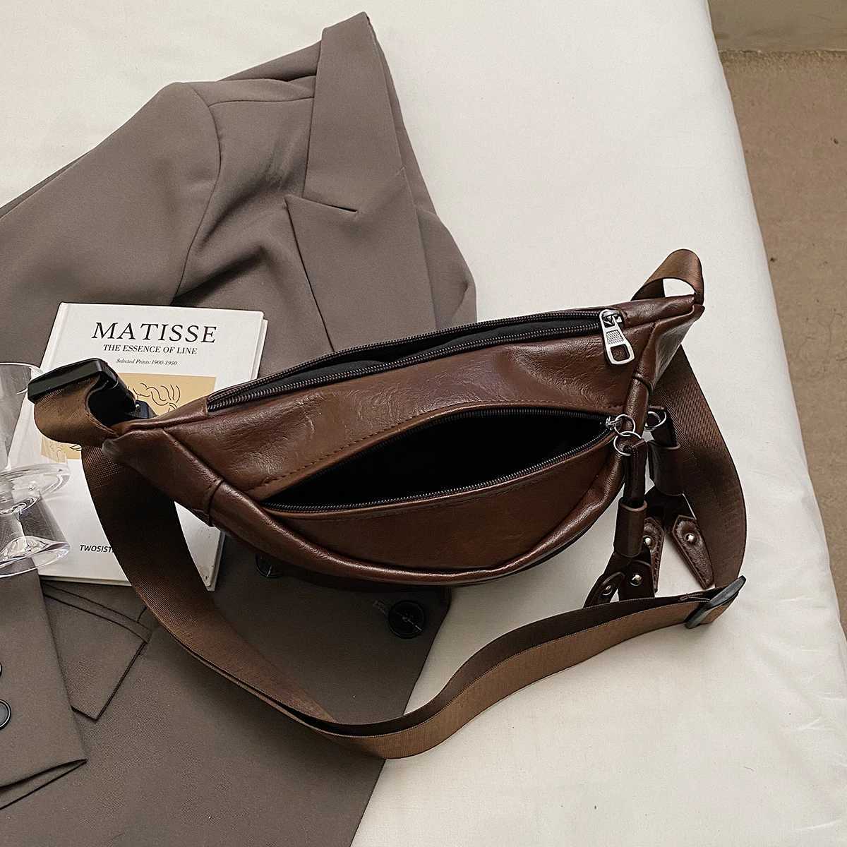 Fashion Classic Vintage PU Ch Bag for Wen Quilted Large Capacity Adjustable Strap Glossy Finish for Cmute Shopping Shoder Bag Y251121