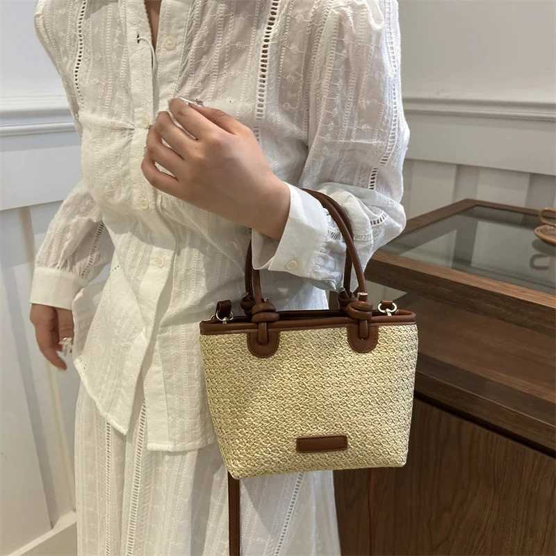 Summer Vai Wens Beach Str Shoder Bag Design Ladies Portable Crossbody Bags Knot Basket Woven Tote Handbags Y251121