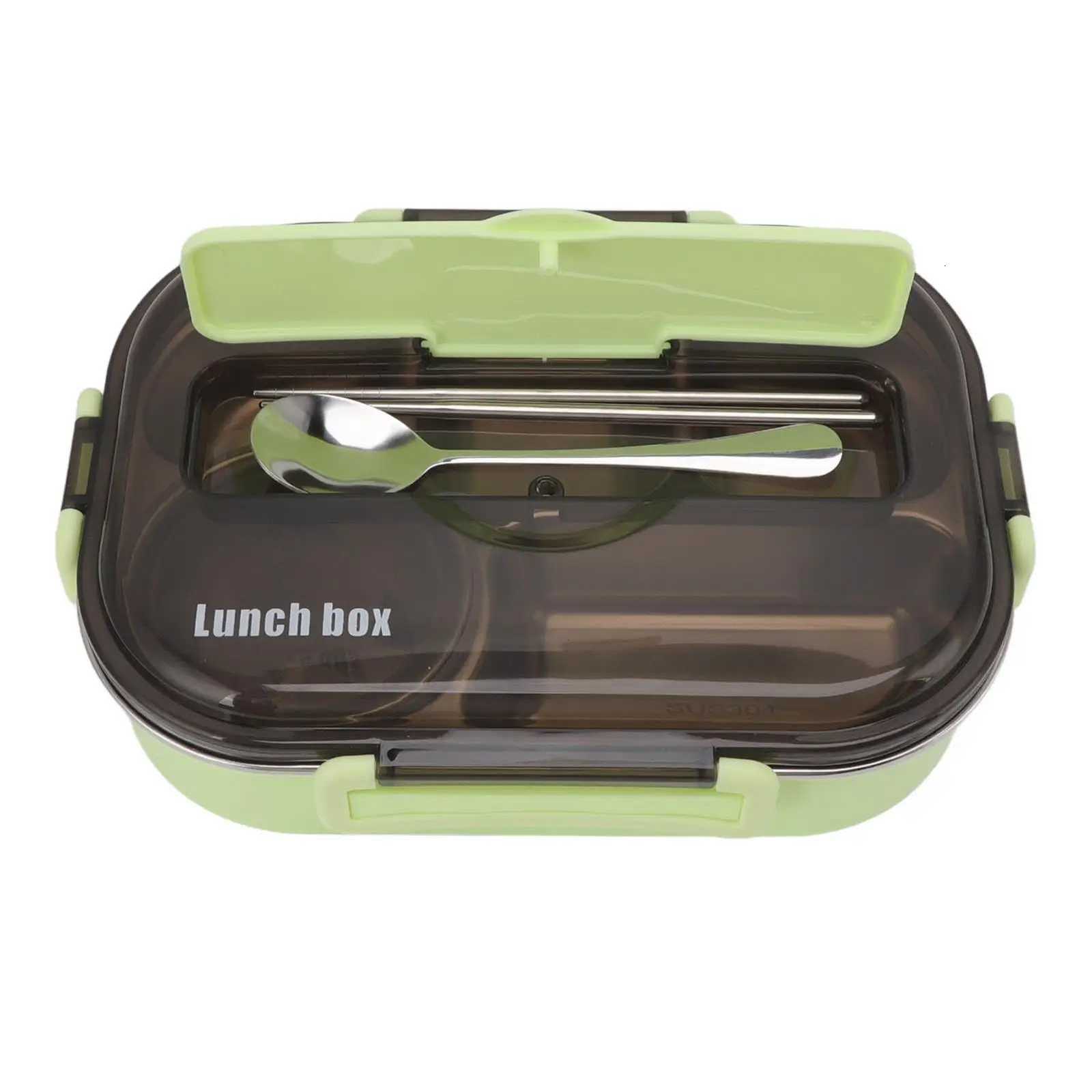 Stainless Steel Lunch Box with 4 Locking Clips Safe and Convenient Storage for adults for dishwasher Safe for workM251121